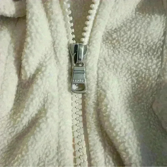 Chaos Sport Full Zip Off White Fleece Jacket Sweatshirt - Picture 6 of 8